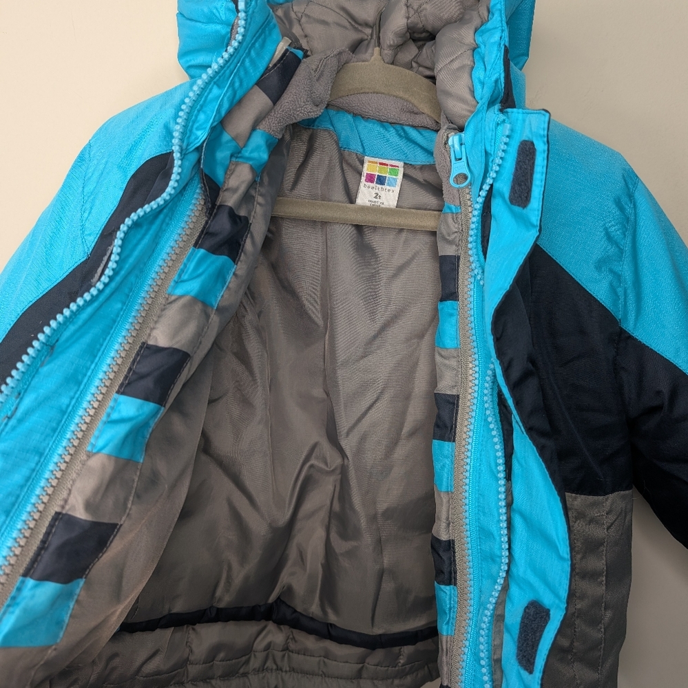 🧊 Healthtex 3-in-1 Navy Blue & Gray Winter Coat (2T) - Picture 3 of 7